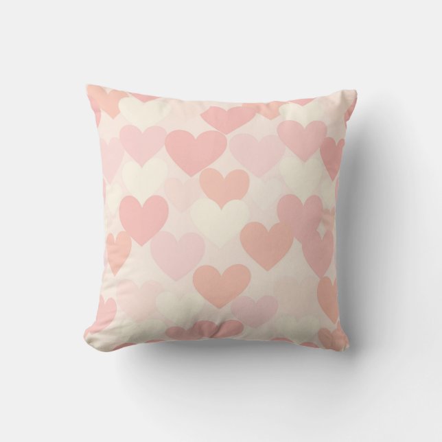 Personalised Love Throw Pillow – Romantic Heart De (Front)
