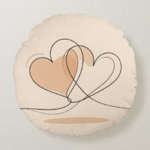 Personalised Love Throw Pillow – Romantic Hearts