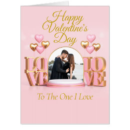 Personalised Love Valentine Photo Card For Her