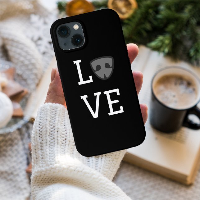 Personalised Love with cute Dog’s nose, black Case-Mate iPhone Case (Creator Uploaded)