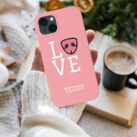 Personalised Love with cute Dog’s nose, pink