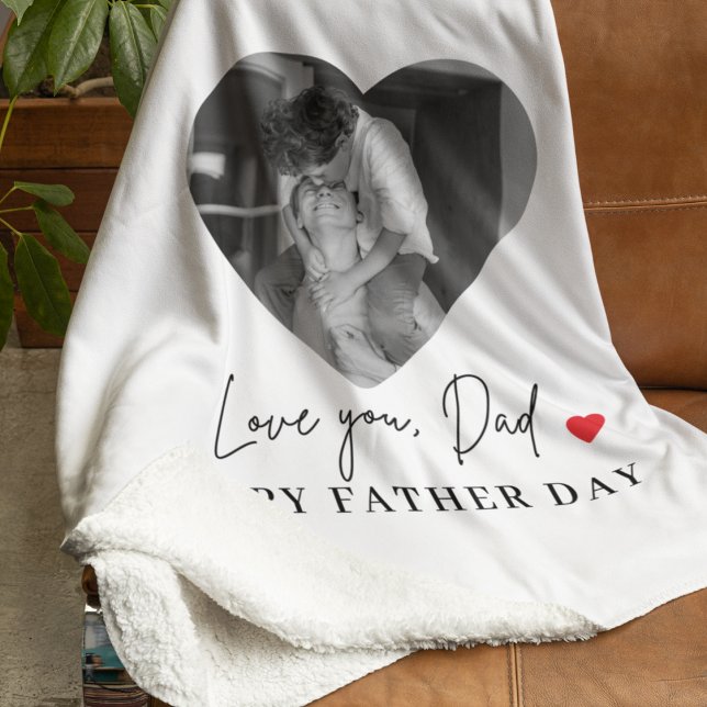 Personalised Love You Dad Photo | Fathers Day Gift Sherpa Blanket (Creator Uploaded)