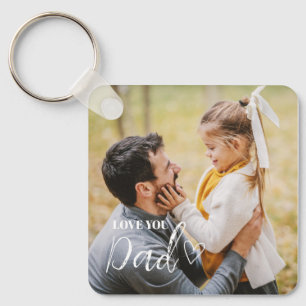 Personalised Love You Dad Photo Key Ring