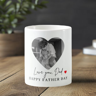 Personalised Love You Dad Photo Mug   Heart Frame 