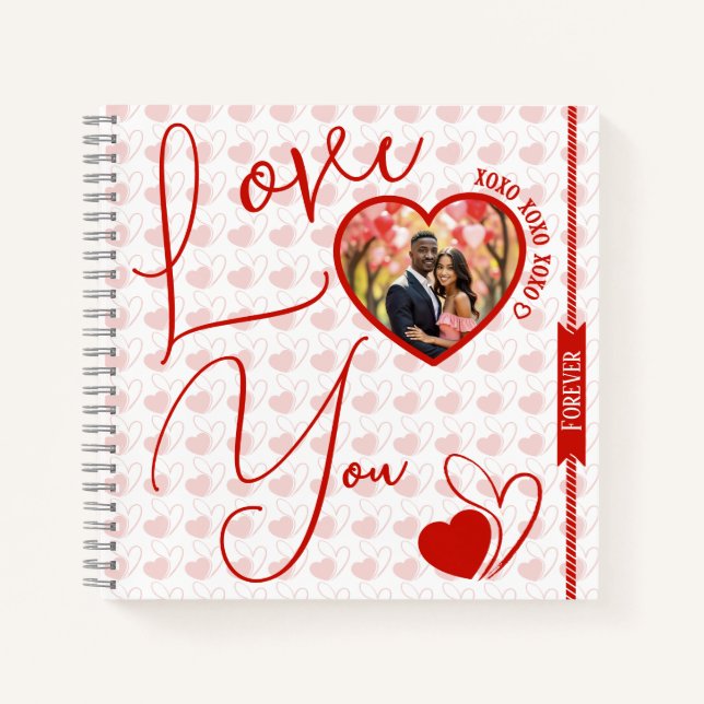 Personalised Love You Forever Valentine's Day Notebook (Front)