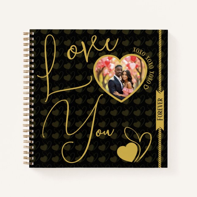 Personalised Love You Forever Valentine's Day Notebook (Front)