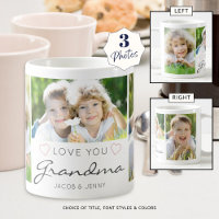 Personalised LOVE YOU GRANDMA Handwritten 3 Photo