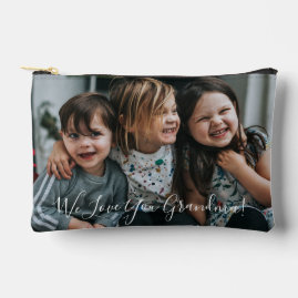 Personalised Love You Grandma Photo Handwritten Accessory Pouch