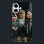 Personalised Love You Grandma Photo Handwritten   iPhone 16 Case<br><div class="desc">Personalised Love You Grandma Photo with Handwritten Typography Phone Case (all text can be customised)</div>