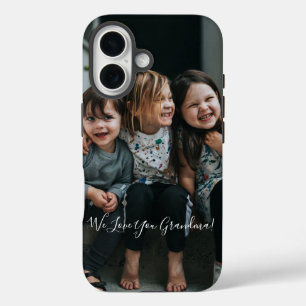 Personalised Love You Grandma Photo Handwritten iPhone 16 Case