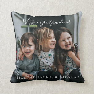 Personalised Love You Grandma Photo Handwritten  Cushion