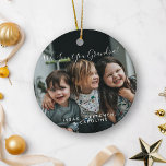 Personalised Love You Grandpa Photo Handwritten  Ceramic Ornament<br><div class="desc">Personalised Love You Grandpa Photo with Handwritten Typography Ornament (all text can be customised so you can personalise it with the name the grandpa in your family is called by)</div>