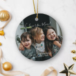 Personalised Love You Mimi Photo Handwritten  Ceramic Ornament<br><div class="desc">Celebrate Mimi with this personalised "We Love You Mimi" photo ornament, featuring beautiful handwritten typography and a cherished family photo. Whether she's called Mimi, Nana, or another special name, all text can be fully customised to create a one-of-a-kind keepsake. Perfect for the holidays, this ornament is a thoughtful way to...</div>