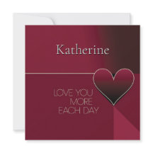 Personalised Love You More Each Day Heart Design
