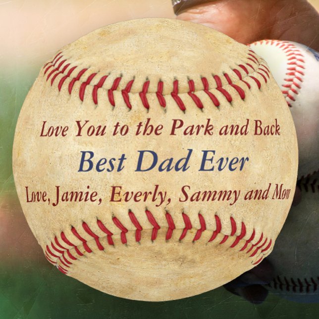 Personalised Love You To The Park & Back Dad Baseball (Creator Uploaded)
