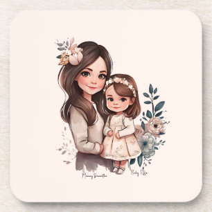 Personalised Lovely Mother and Daughter (3) Coaster