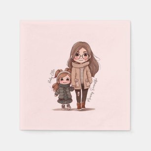 Personalised Lovely Mother and Daughter Napkin