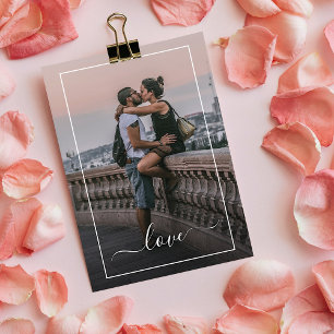 Personalised Lovers Photo And Simple Love Quote Card