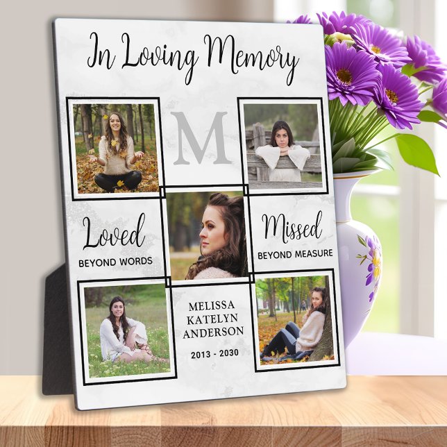Personalised Loving Memory Photo Collage Memorial  Plaque (Creator Uploaded)