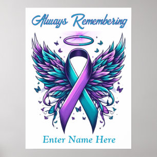 Personalised Loving Memory Suicide Loss Awareness Poster