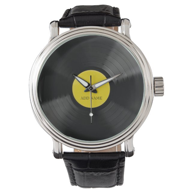 Personalised LP Vinyl Record Watch (Front)
