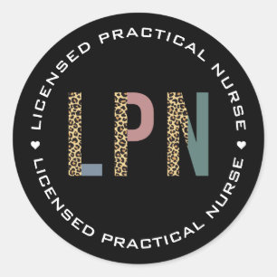 Personalised LPN Licensed Practical Nurse Classic Round Sticker