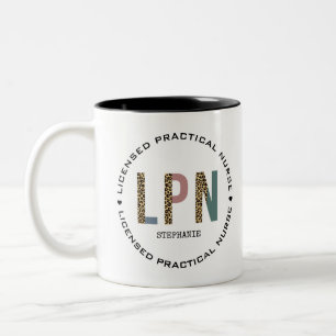 Personalised LPN Licensed Practical Nurse Two-Tone Coffee Mug