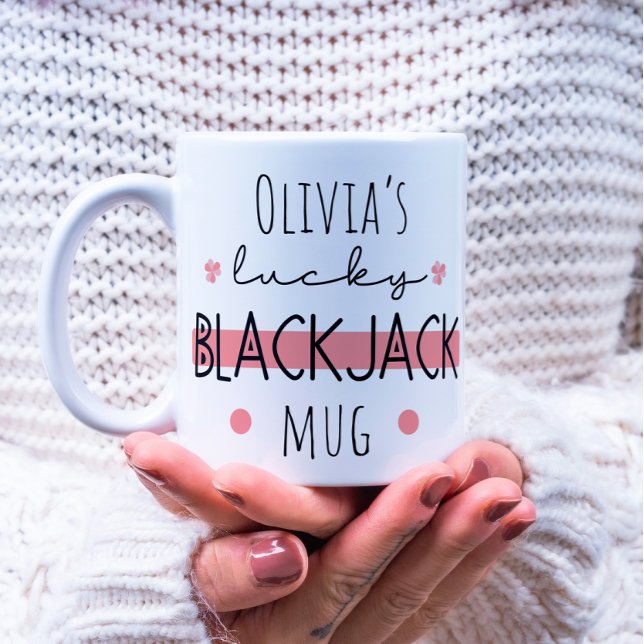 Personalised Lucky Blackjack Mug (Creator Uploaded)