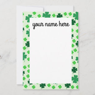 Personalised Lucky Clover Notecards