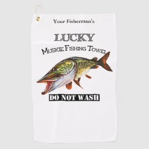 Personalised Lucky Muskie Fishing Towel