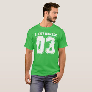 Personalised Lucky Number THREE T-Shirt