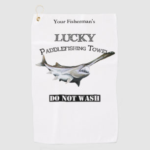 Personalised Lucky Paddlefish Fishing Towel
