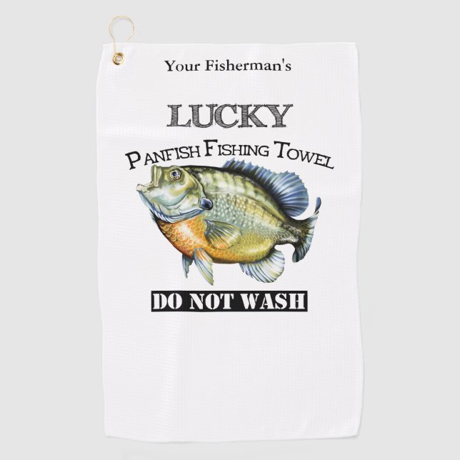 Personalised Lucky Panfish Fishing Towel (Front)