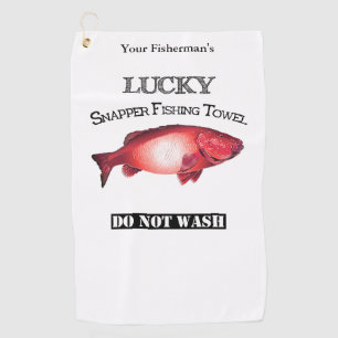 Personalised Lucky Red Snapper Fishing Towel