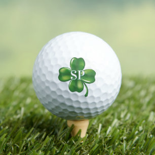 Personalised Lucky Shamrock 4 Leaf Clover Golf Balls