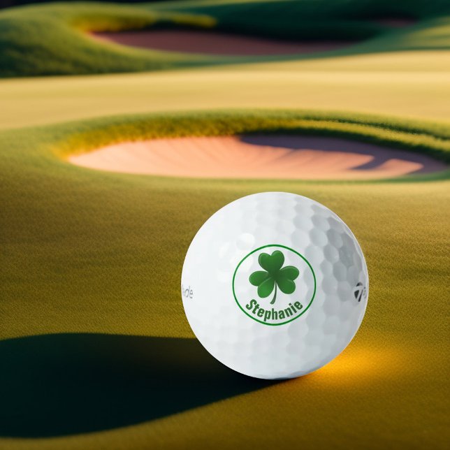 Personalised Lucky Shamrock Taylor Made Golf Balls (Creator Uploaded)