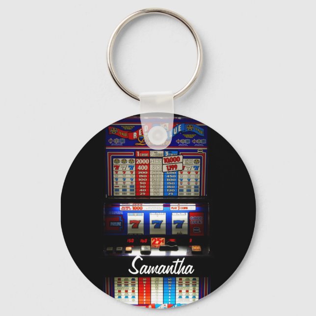 Personalised Lucky Slot Machine Keychain (Front)