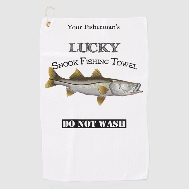Personalised Lucky Snook Fishing Towel (Front)