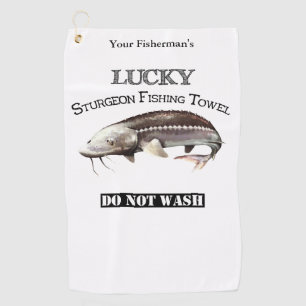 Personalised Lucky Sturgeon Fishing Towel
