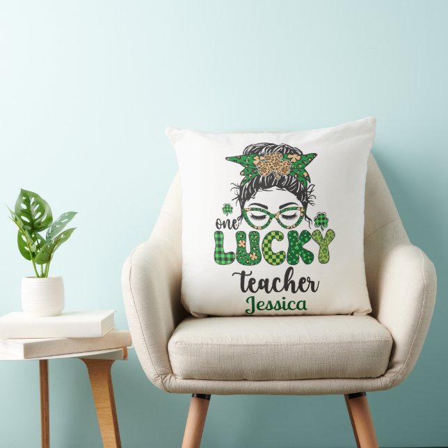 Personalised Lucky Teacher Cushion (Chair)