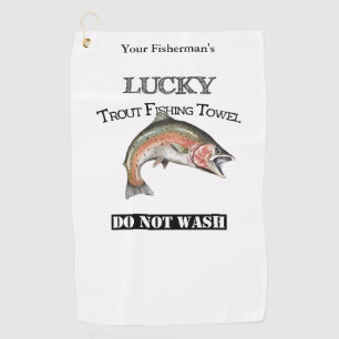 Personalised Lucky Trout Fishing Towel