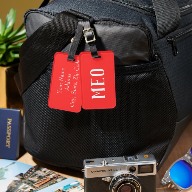 Personalised  Luggage Tag (Front & Back)
