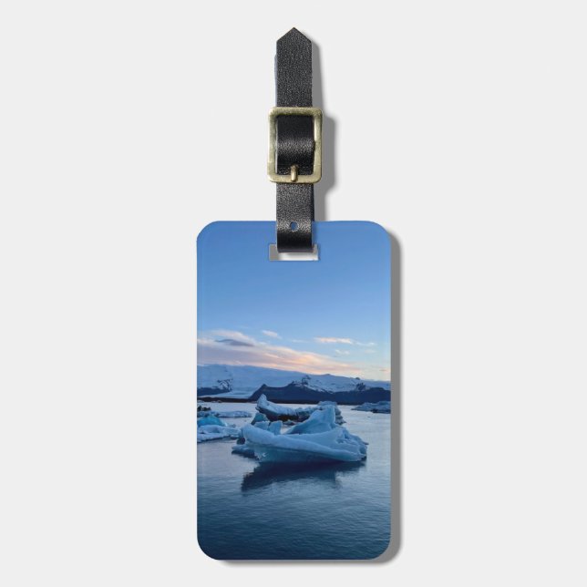Personalised luggage tag - Iceland  (Front Vertical)