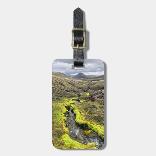 Personalised luggage tag - Iceland nature (Front Vertical)