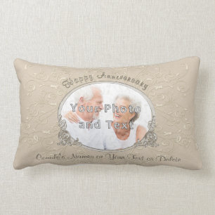 Personalised Lumbar Pillow Photo Anniversary Gifts