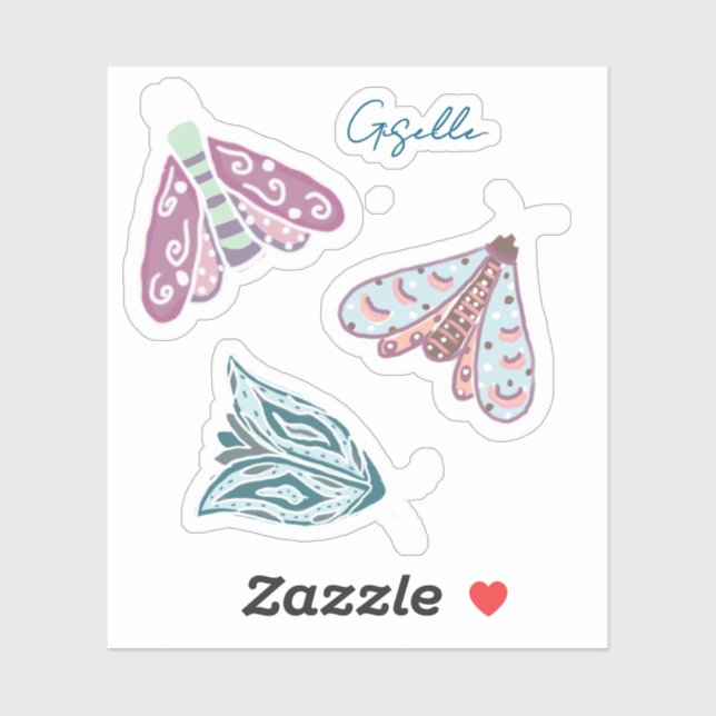 Personalised Luna Moth Sticker Sheet (Sheet)