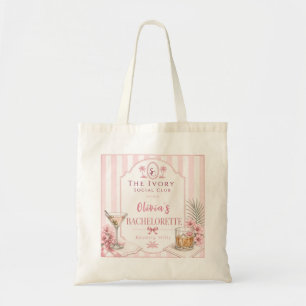 personalised Lux Pink Bachelorette Party bridal Tote Bag