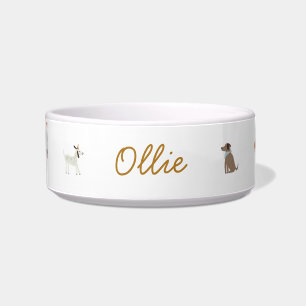 Personalised Luxe Dog Food Water Bowl
