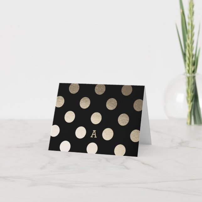 Personalised | Luxe Dots Stationery Note Card (Front)