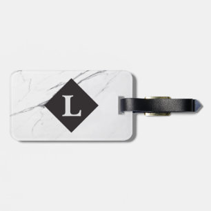 Personalised Luxurious White Marble luggage tag